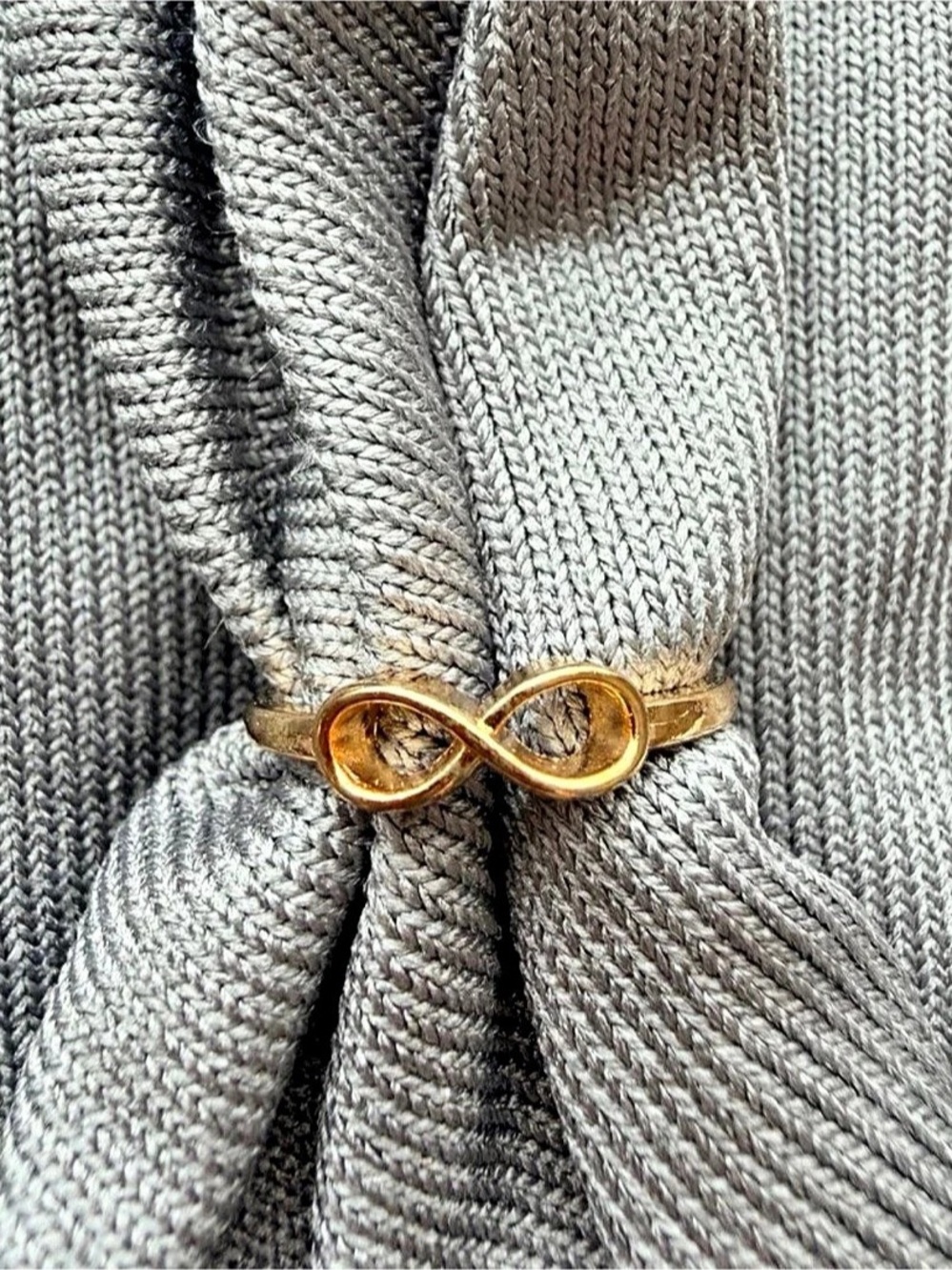 Gold Tone Infinity Ring | Size 6.5 | Minimalist Forever Symbol Band
